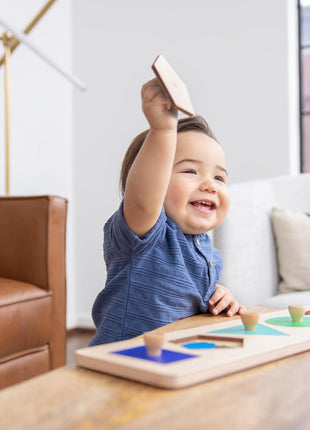 LOVEVERY | Friends of All Shapes Puzzle | Montessori Toddler Toy, Ages 16 Months+