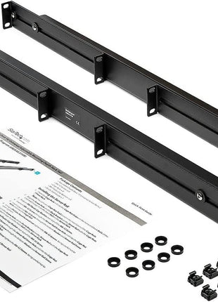 StarTech UNIRAILS1UB 1U 19-Inch Server Rack Rails 24-36-Inch Adjustable Depth/Universal 4 Post Network/Server/UPS Equipment Mounting Rack Mount Rail Kit