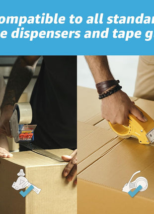Art3d 6 Rolls Carton Sealing Tape Heavy Duty, Clear Packing Tape, 1.88 inch x 55 yds, 2 mil Thick