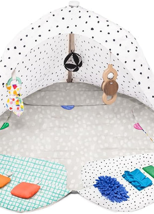 Lovevery, The Play Gym with Sensory Strands, Tummy Time Play Mat with Developmental Zones & Detachable Sensory Toys, Parent-Approved Baby Essential