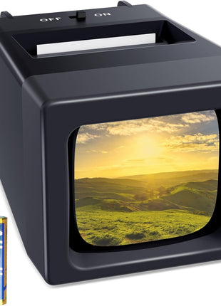 35mm Slide Viewer, 2X Magnification Slide Viewer for Viewing 35mm Slides, Slide Projector for Old Slides (2AAA Batteries Included)