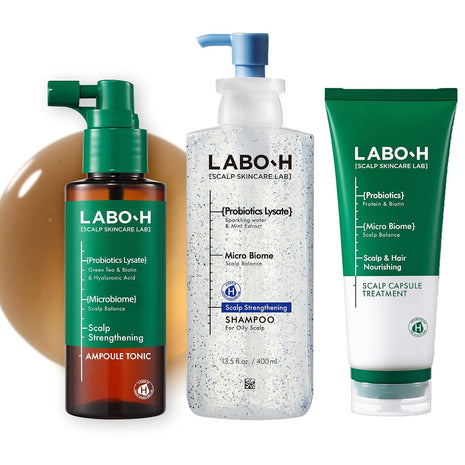 LABO.H Scalp Tonic, Cooling Shampoo and Capsule Treatment TRIO