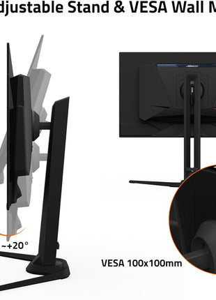 GIGABYTE - AORUS FO27Q2 (SA) - 27 inch QD-OLED Gaming Monitor - QHD 2560x1440-240Hz - 0.03ms GTG - AMD FreeSync Premium Pro - Type C KVM - HDMI, DP, Type C - Height Adjustable - Black