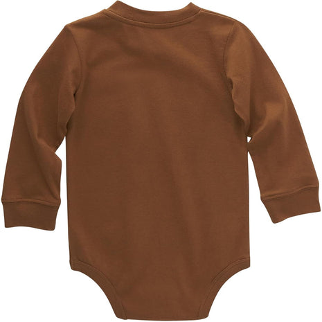 Carhartt Long-Sleeve Pocket Bodysuit, Carhartt Brown, 3 Months