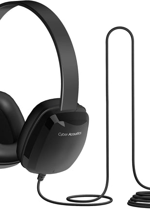 Cyber Acoustics 3.5mm Stereo Headphones for PCs and Other 3.5mm Devices in The Office, Classroom or Home (ACM-6004)