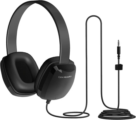 Cyber Acoustics 3.5mm Stereo Headphones for PCs and Other 3.5mm Devices in The Office, Classroom or Home (ACM-6004)