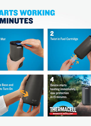 Thermacell Mosquito Repellent Refills; Provide 120 Hours of Protection; Contain 30 Repellent Mats, 10 Fuel Cartridges; Compatible with Any Fuel-Powered Mosquito Repeller Product