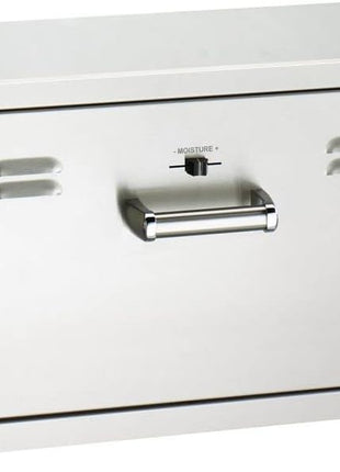 Fire Magic Premium Flush Electric Warming Drawer, 32.25x14.5 Inch Stainless Steel Food Warmer Drawer Unit with Sliding Humidity Control Knob, Food Warming Outdoor Kitchen Storage (53830-SW)