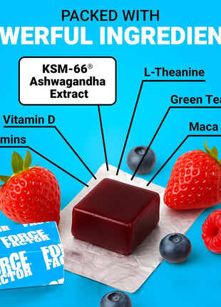 Force Factor Amazing Ashwa, Ashwagandha Supplement for Stress Relief | Memory, Focus, and Immune Support Health with KSM-66 Ashwagandha for Stress, 60 Soft Chews