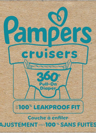 Pampers Diapers - Cruisers 360 - Size 5, 128 Count, Babyproof up to 100% Leakproof Pull-On Diaper