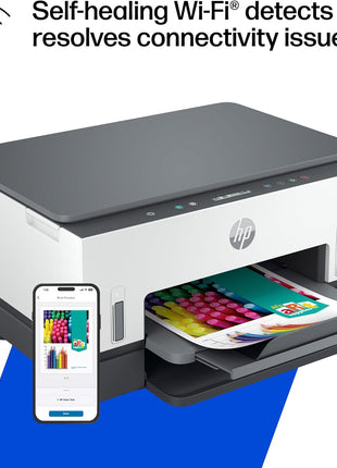 HP Smart Tank 6001 Wireless All-in-One Ink Tank Printer, Scanner, Copier with 2 Years of Ink Included, Best-for-Home, Cartridge-Free Refillable, AI-Enabled (2H0B9A)