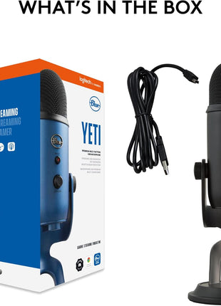 Logitech for Creators Blue Microphones Yeti USB Microphone (Blackout)