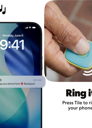 Life360 Tile - Bluetooth Tracker, Keys Finder and Item Locator for Keys, Bags and More. Phone Finder. Both iOS and Android Compatible. 1-Pack (Aqua Lemon)