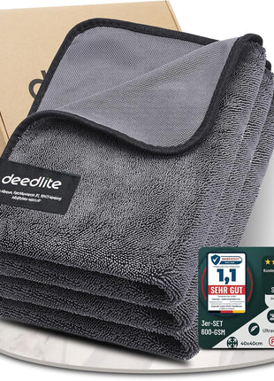 Deedlite Bath Wipes Shower Cleaning Cloths, Premium Car Drying Towel | Ultra Absorbent Twisted-Loop Design| Microfiber Towel for Car, Shower Cabin, Household