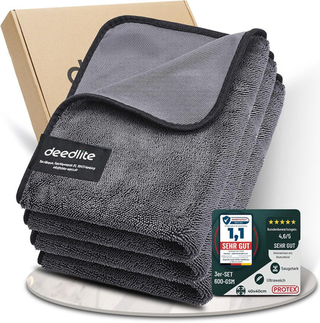 Deedlite Bath Wipes Shower Cleaning Cloths, Premium Car Drying Towel | Ultra Absorbent Twisted-Loop Design| Microfiber Towel for Car, Shower Cabin, Household