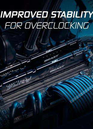 Kingston FURY Beast 32GB (2x16GB) 6000MT/s DDR5 CL30 Desktop Memory | AMD EXPO | Kit of 2 | KF560C30BBEK2-32