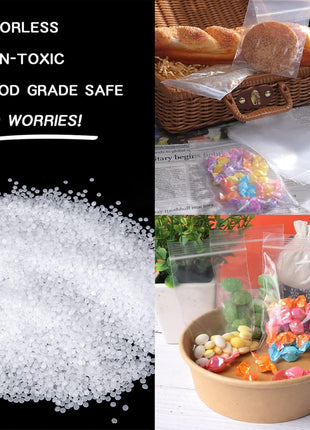JINYONBAG Mini Plastic Bags, 400pcs 2 inch x 2 inch Transparent Reusable Zipper Storage Bags for Jewelry, Candy, Coins