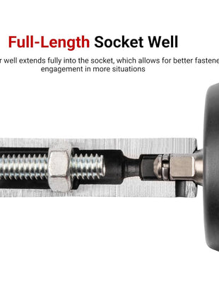 TEKTON 1/2 Inch Drive x 21 mm Deep 6-Point Impact Socket | SID23121