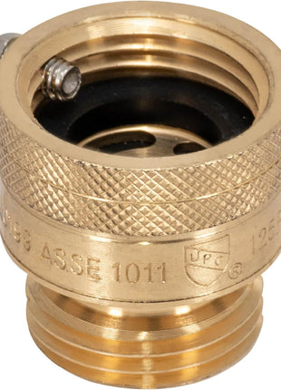 Eastman 3/4 Inch FHT x 3/4 Inch MHT Hose Bibb Anti Siphon Vacuum Breaker, Brass Plumbing Fitting, 20199