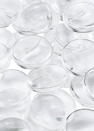DLOnline 100 Pieces 30mm Transparent Glass Cabochons, Clear Glass Dome Cabochon, Non-calibrated Round 1.18 inch/30mm for Photo Pendant Craft Jewelry Making