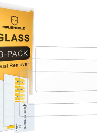 Mr.Shield [3-PACK] Designed For Nintendo Switch Lite [Tempered Glass] Screen Protector [0.3mm Ultra Thin 9H Hardness 2.5D Round Edge] with Lifetime Replacement | Japan Glass with 9H Hardness