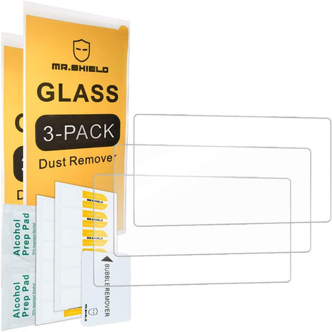 Mr.Shield [3-PACK] Designed For Nintendo Switch Lite [Tempered Glass] Screen Protector [0.3mm Ultra Thin 9H Hardness 2.5D Round Edge] with Lifetime Replacement | Japan Glass with 9H Hardness