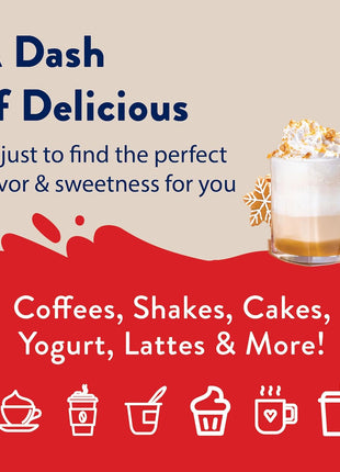 Jordan's Skinny Mixes Sugar Free Coffee Syrup, Holiday Sugar Cookie Coffee Flavoring Syrup, Zero Calorie Drink Mix for Lattes, Baking, Protein Shake, Dairy & Gluten Free, Kosher, 25.4 Fl Oz