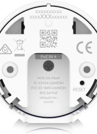 UBIQUITI Unifi Wi-Fi 6 Mesh AP 4x4 Mu-/Mimo Wi-Fi 6, 2.4Ghz @ 573.5Mbps & 5GHz @ 4.8Gbps, PoE Injector Included