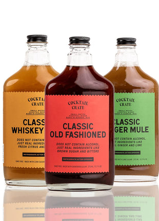 Cocktail Crate Old Fashioned Drink Mixer | Makes 51 Cocktails | Award-Winning Craft Mixer for Classic Old Fashioned - Premium Syrup Handcrafted with Aromatic Bitters & Demerara Sugar | 12.7oz - 3 pack