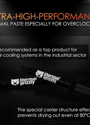 Thermal Grizzly Kryonaut - 1 Gram - Extremly High Performance Thermal Paste - for Demanding Applications and Overclocking CPU/GPU/PS4/PS5/Xbox