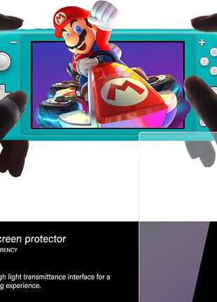 NEW'C 3 Pack Designed for Nintendo Switch lite Screen Protector Tempered Glass, Case Friendly Anti Scratch Bubble Free Ultra Resistant