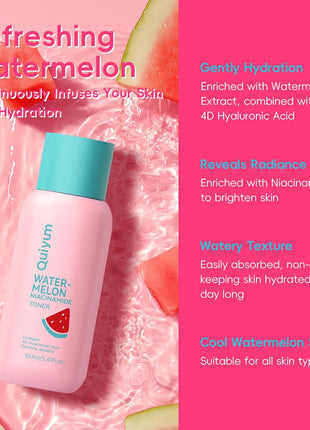 QUIYUM Watermelon Hydration Facial Toner - Facial Skincare 5.41 Fl.oz