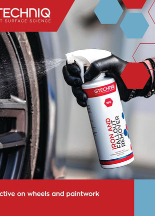 Gtechniq W6 Iron Removing Wheel & Paint Cleaner for Cars 500ml | Powerful Iron and Fallout Remover, Dissolves Contaminants Safely, Protects Paintwork and Wheels