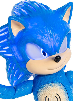 Sonic the Hedgehog 3 Ultimate Talking Sonic 12-Inch Figure, Features 30+ Iconic and Humorous Phrases and Sounds from the Movies, Light-Up Eyes and Quills