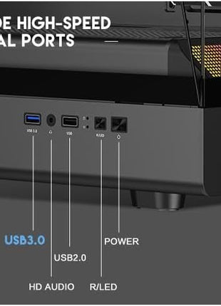 DIYPC ARGB-M1-BK Black USB3.0/ Type C Tempered Glass Micro ATX Gaming Computer Case w/Dual Tempered Glass Panel and 3 x ARGB PWM Fans (Pre-Installed)