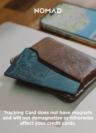 Nomad Tracking Card Carbide, Slim Card Tracker with IPX7 Waterproof and Dust Proof - Card Tracker for Wallet & Luggage, 5 Months GPS Tracker Long Battery Life, Rechargeable, Compatible with iOS Only