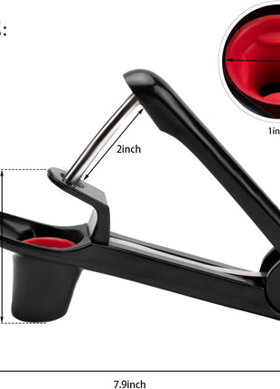 Cherry Pitter   Ordekcity Stainless Steel Cherries Corer Pitter Tool with Hand held Push Design, Save Time & Space for Making Cherry Jam with Lock Design(Black)