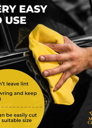 Premium XL Shammy Towel for Car - 2pk (34 inchx25 inch) - Super Absorbent Chamois Cloth - Spots & Scratch-Free - Reusable Car Drying Towels