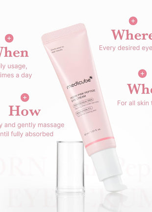 medicube Eye Serum with Salmon DNA PDRN & Pink Peptides | 99% Purity Retinol for Fine Lines | PDRN & Niacinamide for Uneven Skin Tone | Korean Skincare, 1.01 fl.oz