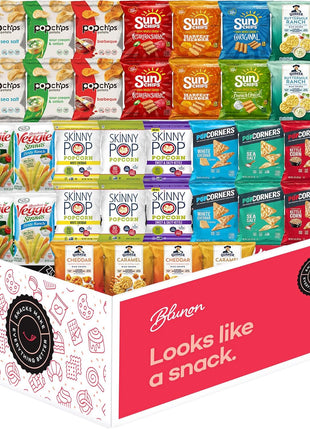 Snacks Variety Pack for Adults - Snack Box Care Package Gift Box - Bulk Healthy Snack Bag Assortment (34 pack)