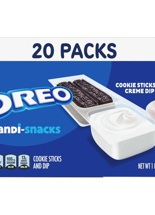 Handi-Snacks OREO Cookie Sticks 'N Creme Dip Snack Packs, 20 Snack Packs | Individually Wrapped