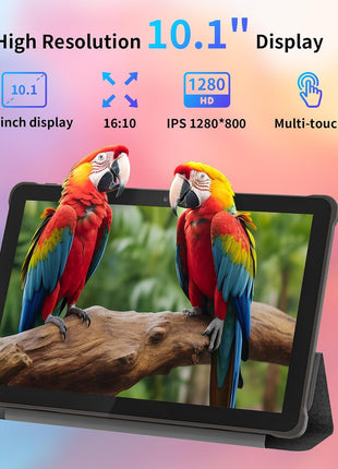 10 inch Android 15 Tablet: Octa-Core, 8GB RAM 64GB, 7000mAh, with Stand Case, IPS HD Display, Wi-Fi 6, OTG, Metal Body – Fast & Portable Tablet for Work & Entertainment, 2-Year Protection
