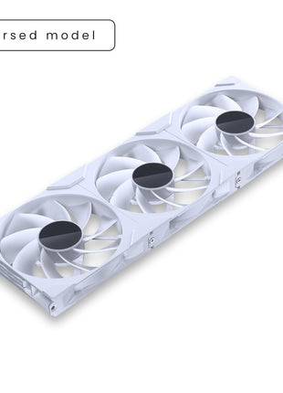 Phanteks M25-140 Gen2 Reversed Blade Triple Pack, 3X 140mm ARGB High Performance Cooling Fans, Daisy-Chain Unified Fan Frame, Infinity Mirror hub, Single Cable Connection, White