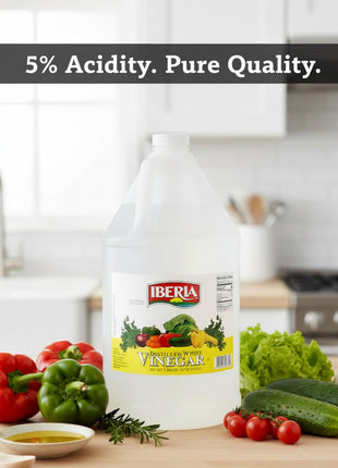 Iberia All Natural Distilled White Vinegar, 1 Gallon - 5% Acidity