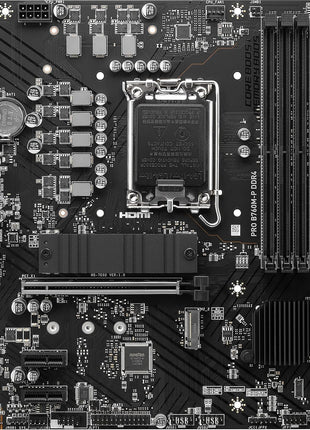 MSI PRO B760M-P DDR4 ProSeries Motherboard (Supports 12th/13th/14th Gen Intel Processors, LGA 1700, DDR4, PCIe 4.0, M.2, USB 3.2 Gen2, HDMI/DP, mATX)