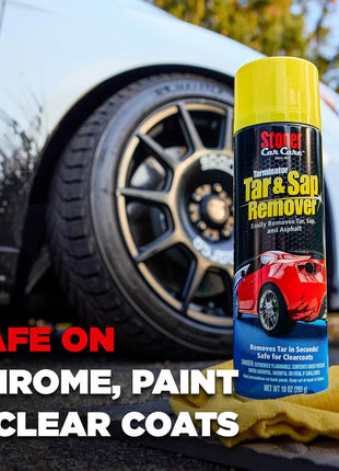 Stoner Car Care 91154 Tarminator Tar, Sap, and Asphalt Remover – Fast Acting Tar and Sap Remover for Cars – Clear Coat Safe Auto Cleaner for Paint, Chrome and Wheels – 10 oz