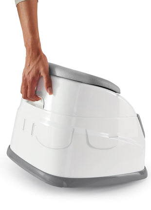 Ingenuity Baby Base 2-in-1 Booster Feeding and Floor Seat with Self-Storing Tray - Slate