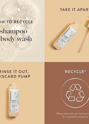 The Honest Company 2-in-1 Baby Shampoo & Body Wash, Fragrance-Free, Tear-Free, Hypoallergenic, Naturally Derived, Sensitive Skin, 10 fl oz