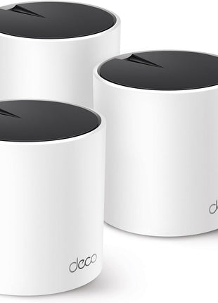 TP-Link Deco X55 Pro AX3000 Whole Home Wi-Fi 6 Mesh System - Coverage up to 6500 Sq.Ft & up to 150 Devices, 2x2.5G WAN/LAN Ports, 4 Streams, Wired Ethernet Backhaul, Ideal for 1Gig+ Internet, 3-Pack