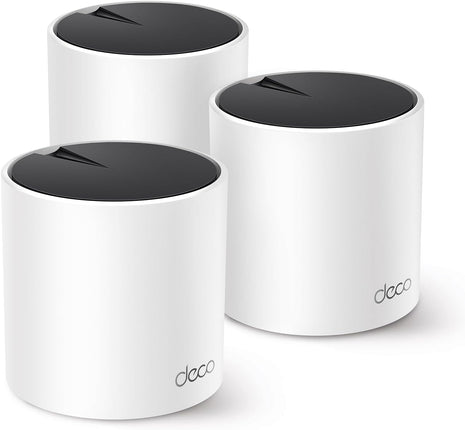 TP-Link Deco X55 Pro AX3000 Whole Home Wi-Fi 6 Mesh System - Coverage up to 6500 Sq.Ft & up to 150 Devices, 2x2.5G WAN/LAN Ports, 4 Streams, Wired Ethernet Backhaul, Ideal for 1Gig+ Internet, 3-Pack